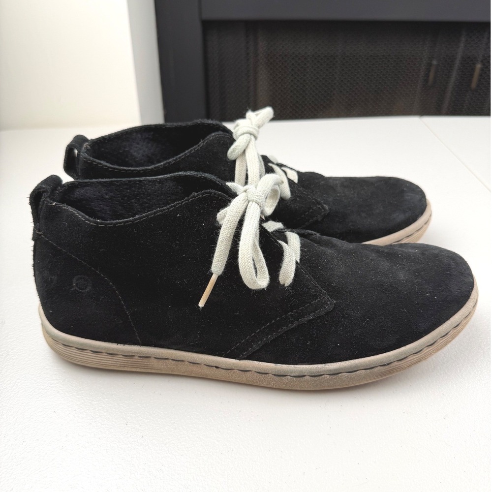 Born Mens Suede Chukka Boots Black M/WH3 7803 Size 9 Desert Ankle Boots